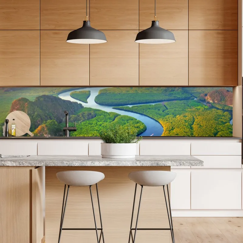 Naklejka repozycjonowalna żywe tropikalne kwiaty heliconia – Wallissimo®