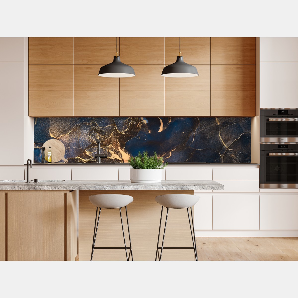 Naklejka repozycjonowalna nocny marmur ze złotymi żyłkami – Wallissimo® Naklejka repozycjonowalna nocny marmur ze złotymi żyłkami – Wallissimo®