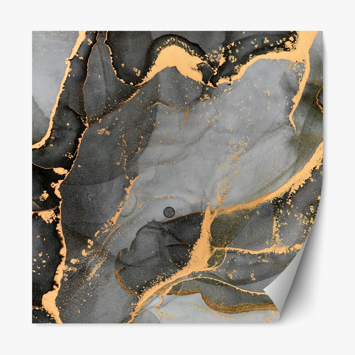 Naklejka repozycjonowalna szary marmur ze złotymi żyłkami – Wallissimo® Naklejka repozycjonowalna szary marmur ze złotymi żyłkami – Wallissimo®