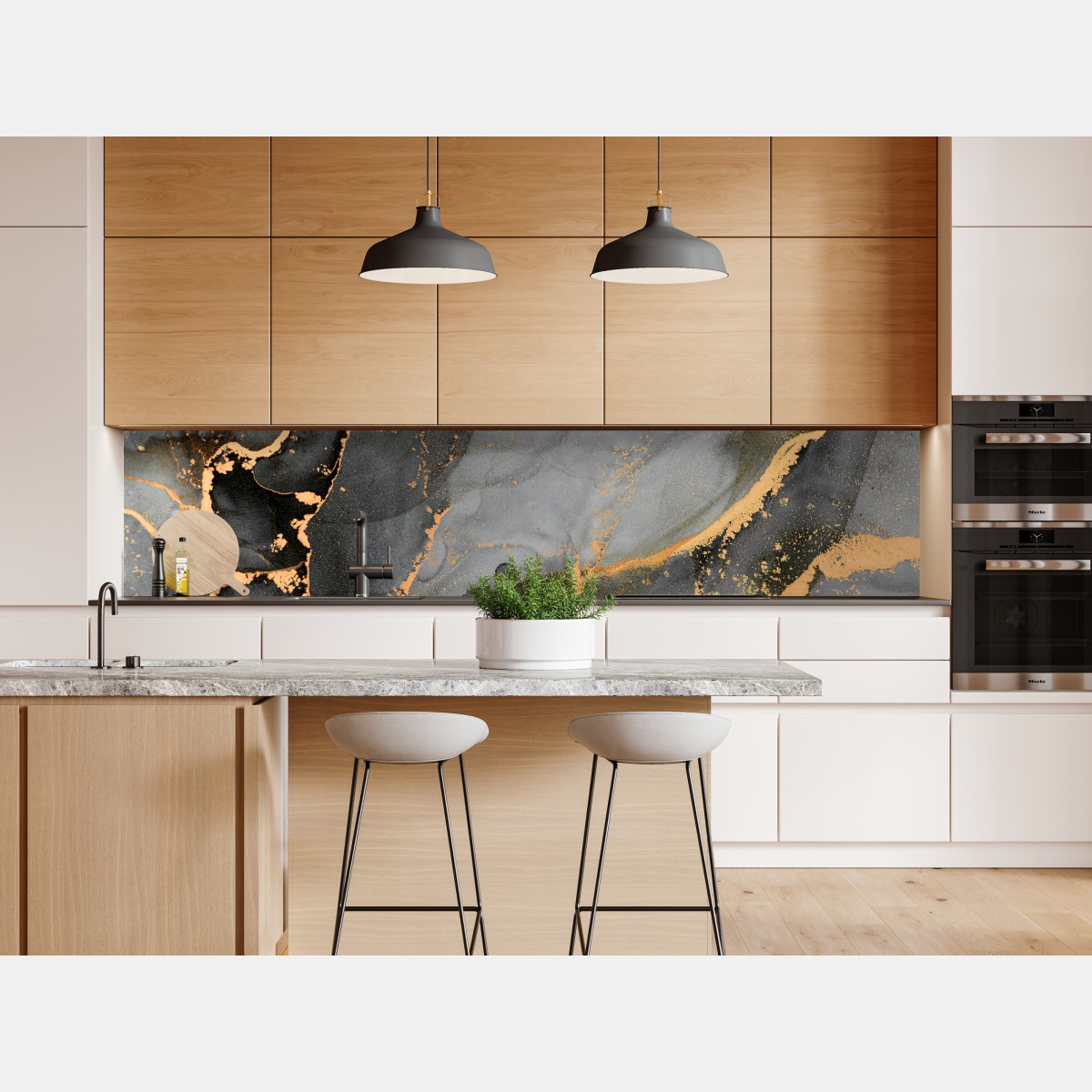 Naklejka repozycjonowalna szary marmur ze złotymi żyłkami – Wallissimo® Naklejka repozycjonowalna szary marmur ze złotymi żyłkami – Wallissimo®