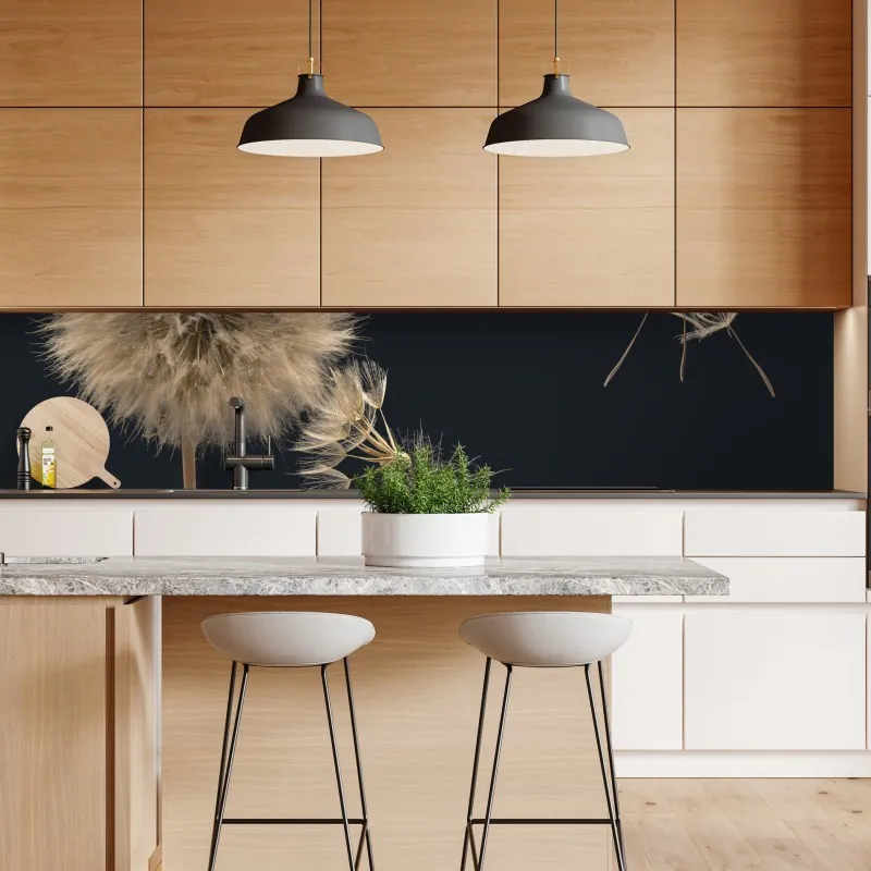 Naklejka repozycjonowalna delikatny dmuchawiec na ciemnym tle – Wallissimo® Naklejka repozycjonowalna delikatny dmuchawiec na ciemnym tle – Wallissimo®