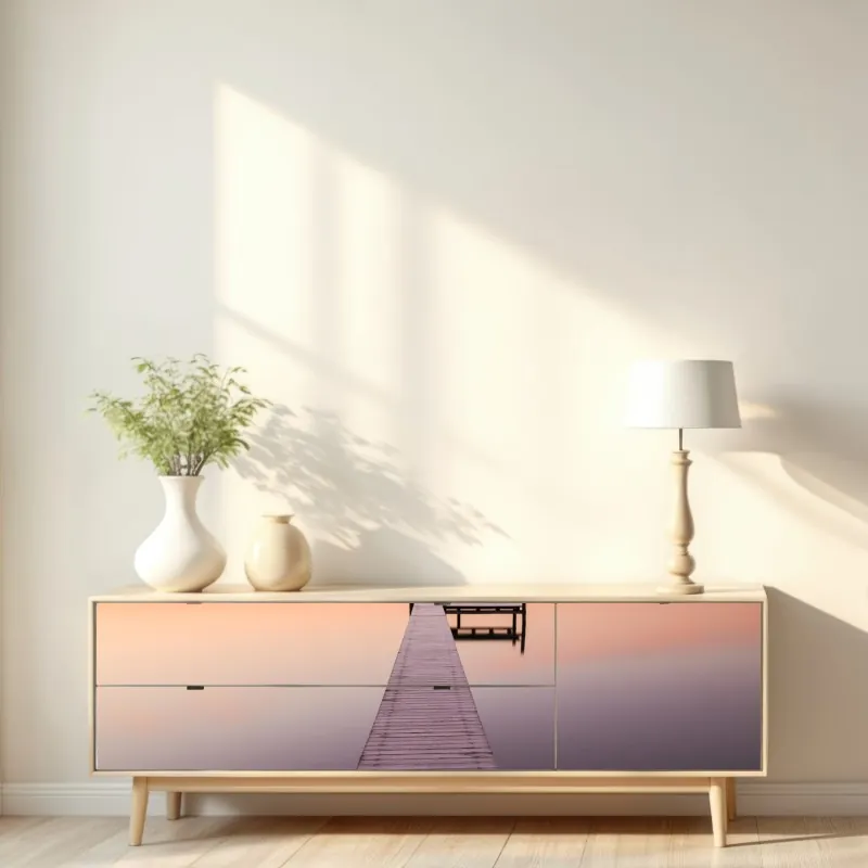 Naklejka repozycjonowalna złoty kwiatowy ornament na granatowym tle – Wallissimo®