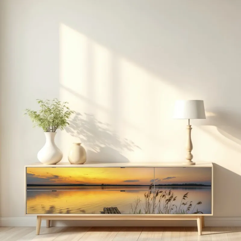 Naklejka repozycjonowalna wzór z różowymi flamingami – Wallissimo®