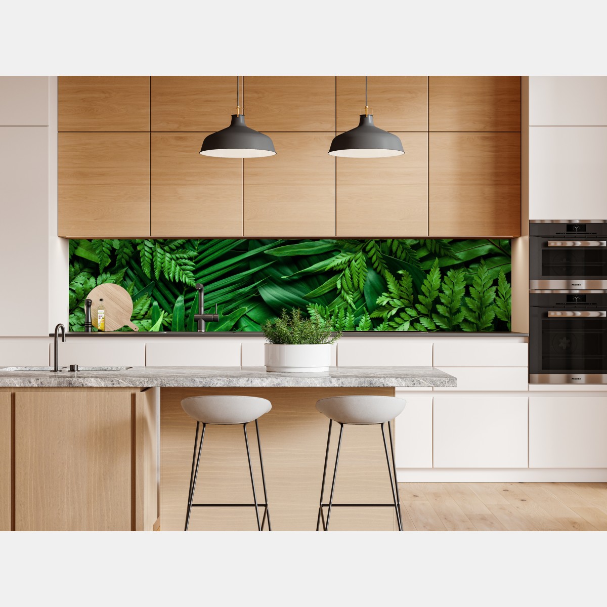 Naklejka repozycjonowalna bujny zielony wzór liści – Wallissimo® Naklejka repozycjonowalna bujny zielony wzór liści – Wallissimo®