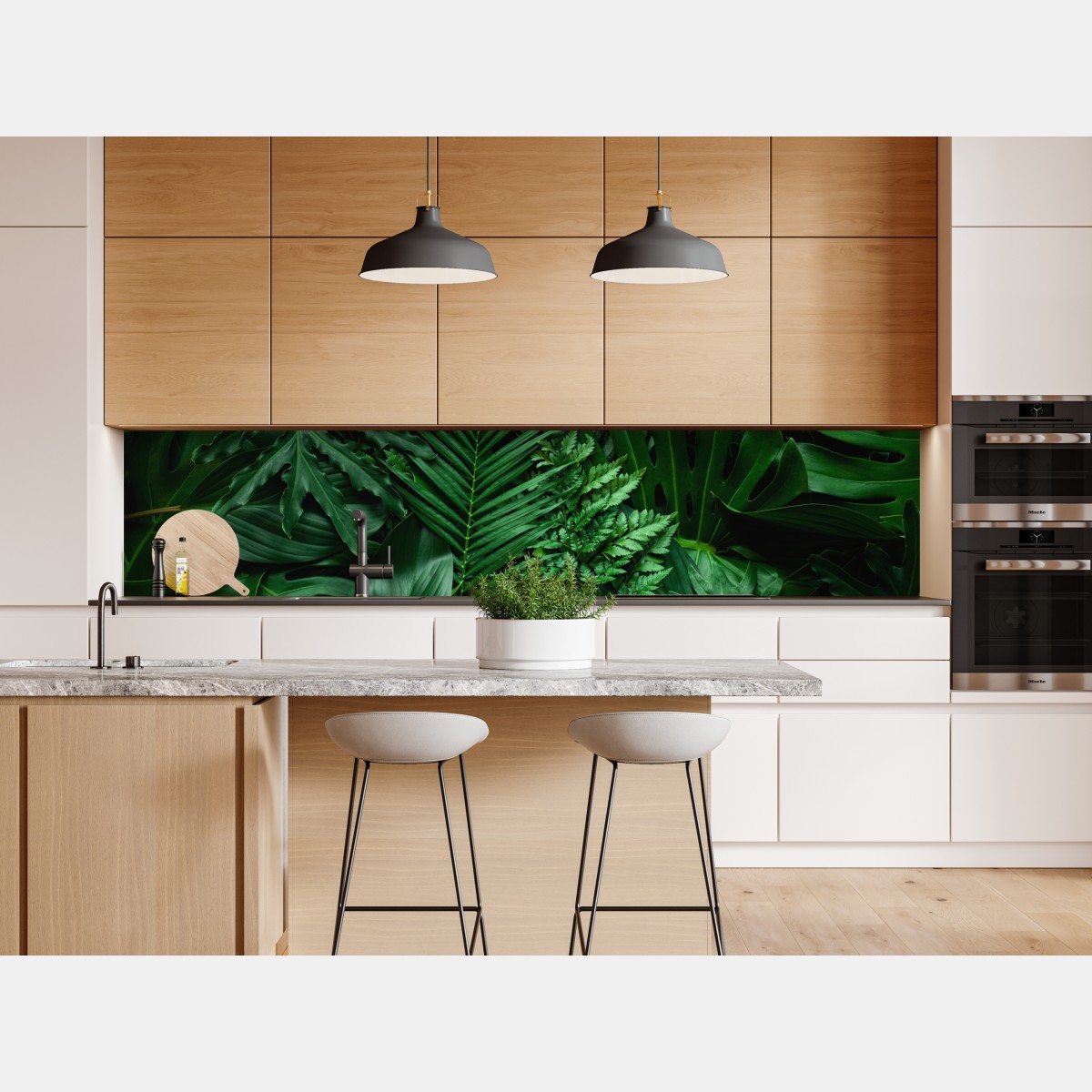 Naklejka repozycjonowalna bujne tropikalne liście – Wallissimo® Naklejka repozycjonowalna bujne tropikalne liście – Wallissimo®