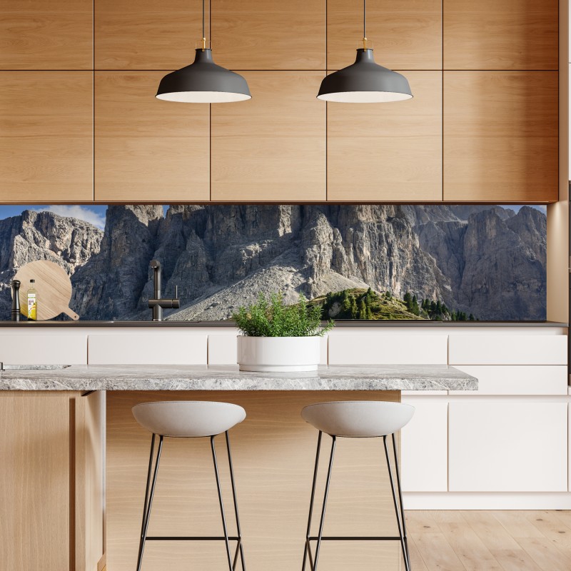 Naklejka repozycjonowalna majestatyczne alpejskie szczyty nad zielonymi zboczami – Wallissimo® Naklejka repozycjonowalna majestatyczne alpejskie szczyty nad zielonymi zboczami – Wallissimo®