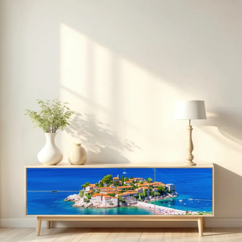 Naklejka repozycjonowalna monochromatyczny geometryczny wzór z kropkami – Wallissimo®