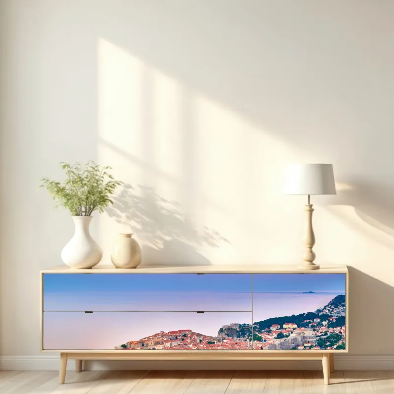 Naklejka repozycjonowalna wzór z różowymi flamingami – Wallissimo®