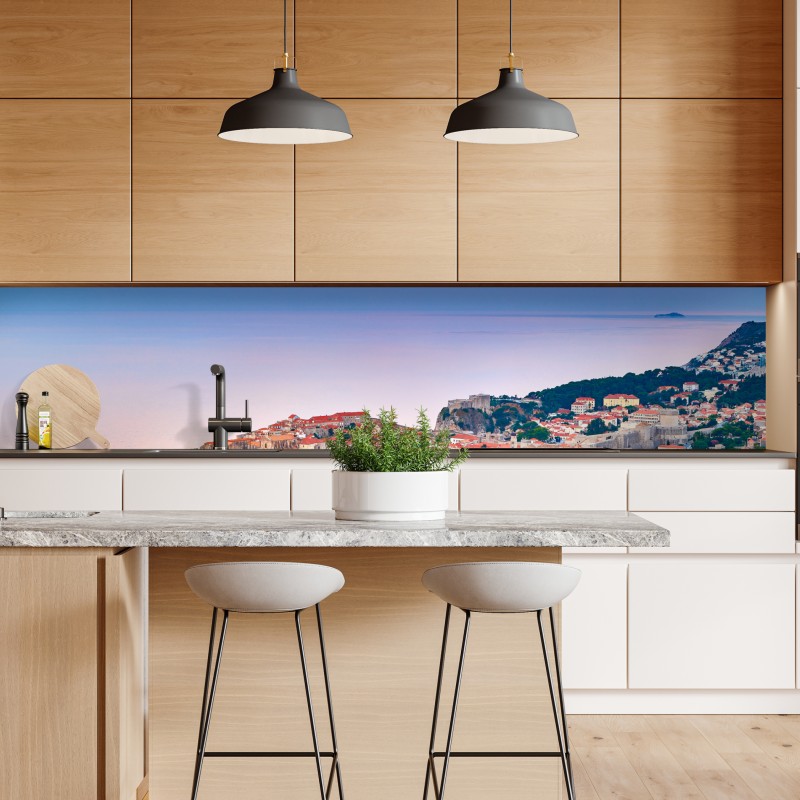 Naklejka repozycjonowalna Dubrownik stare miasto o zachodzie słońca – Wallissimo® Naklejka repozycjonowalna Dubrownik stare miasto o zachodzie słońca – Wallissimo®