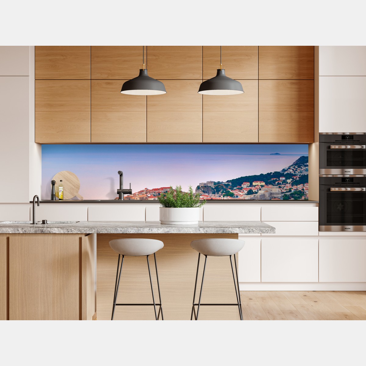 Naklejka repozycjonowalna Dubrownik stare miasto o zachodzie słońca – Wallissimo® Naklejka repozycjonowalna Dubrownik stare miasto o zachodzie słońca – Wallissimo®