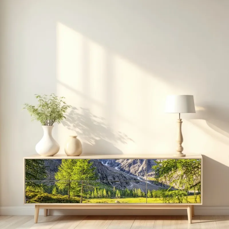 Naklejka repozycjonowalna elegancki beżowy wzór damask – Wallissimo®