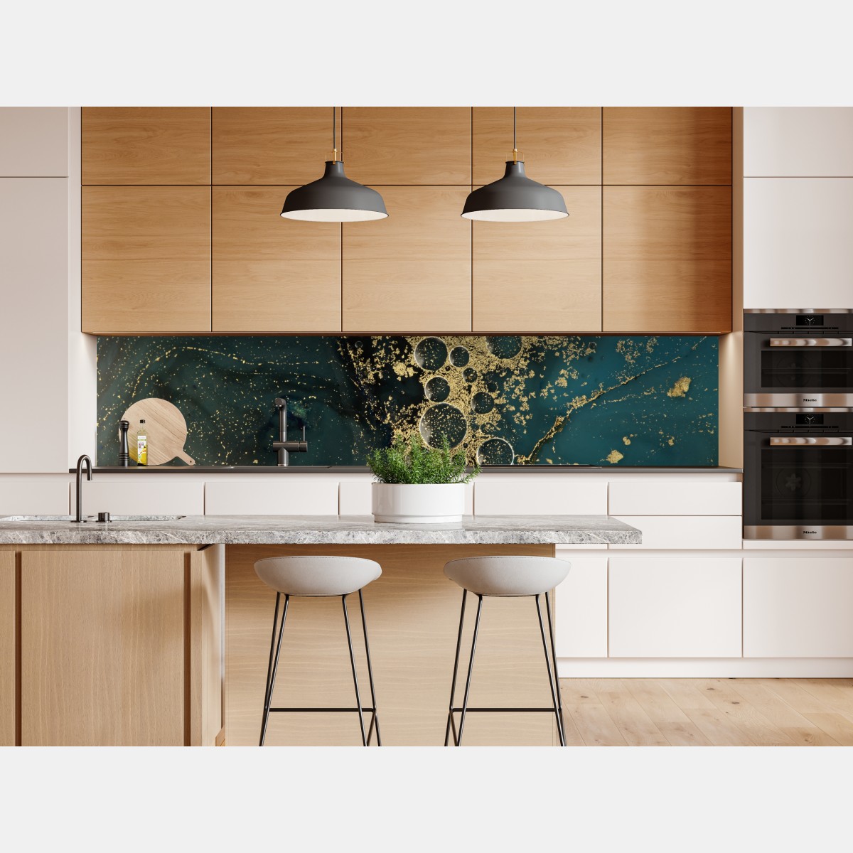 Naklejka repozycjonowalna turkusowo-złota abstrakcyjna marmurkowa faktura – Wallissimo® Naklejka repozycjonowalna turkusowo-złota abstrakcyjna marmurkowa faktura – Wallissimo®