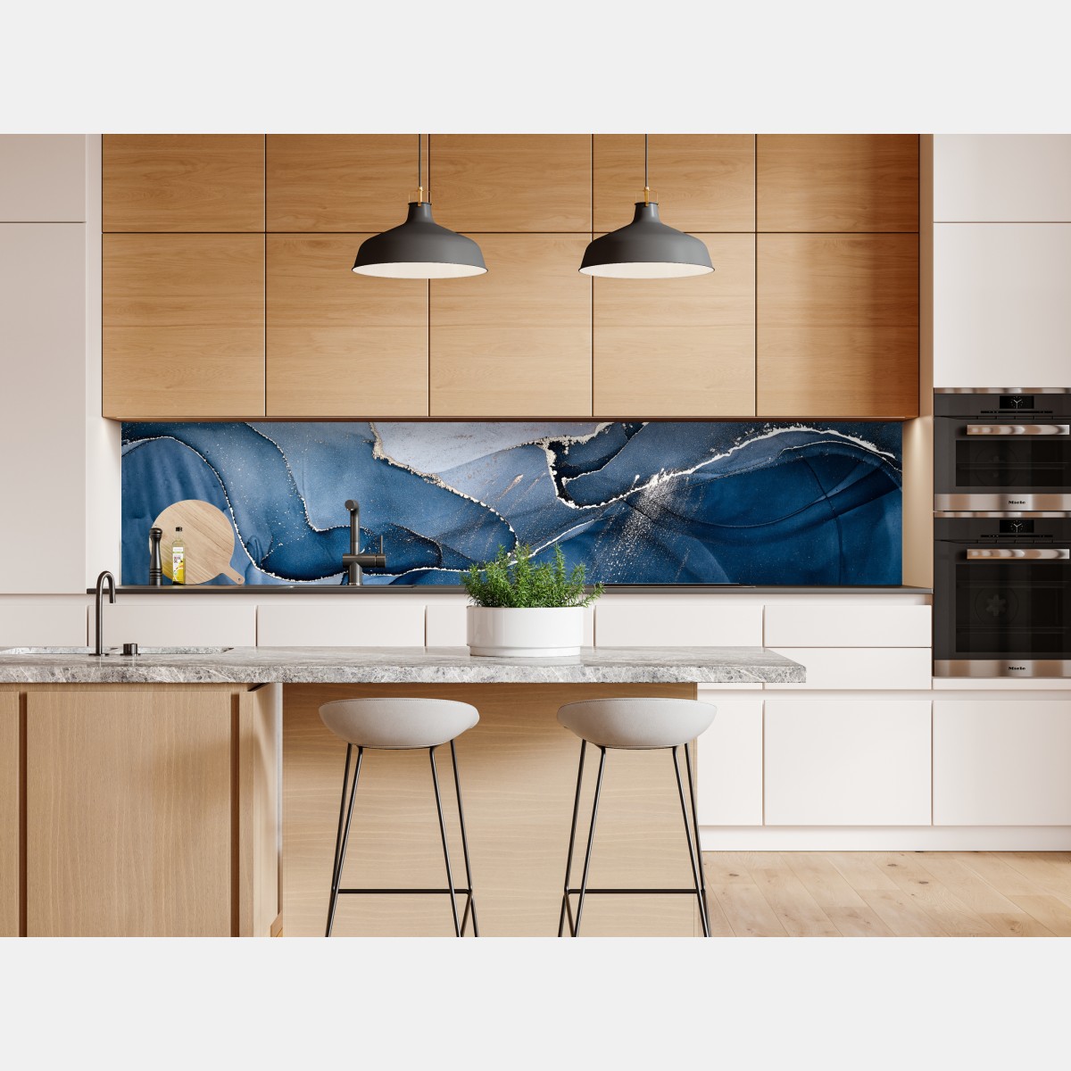 Naklejka repozycjonowalna głęboki niebieski marmur abstrakcja – Wallissimo® Naklejka repozycjonowalna głęboki niebieski marmur abstrakcja – Wallissimo®