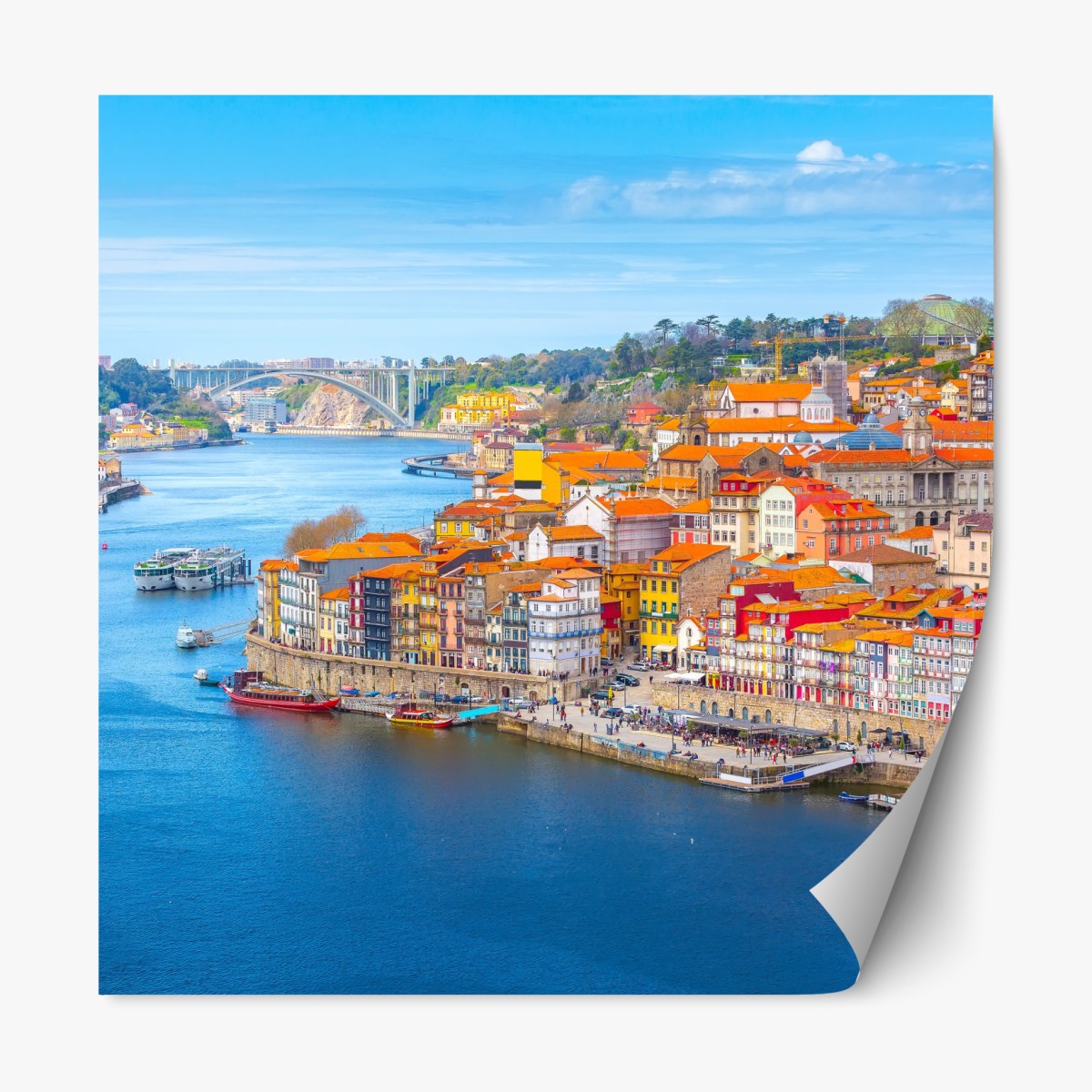 Repositionable sticker Porto riverside panorama