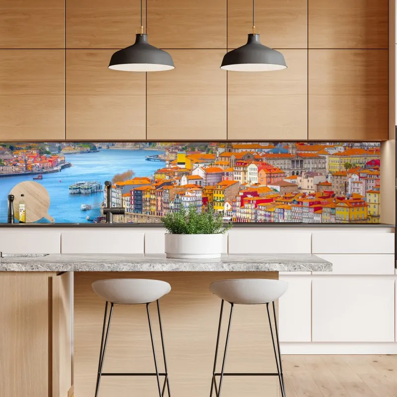 Naklejka repozycjonowalna ornamentalny złoty wzór chmur – Wallissimo®