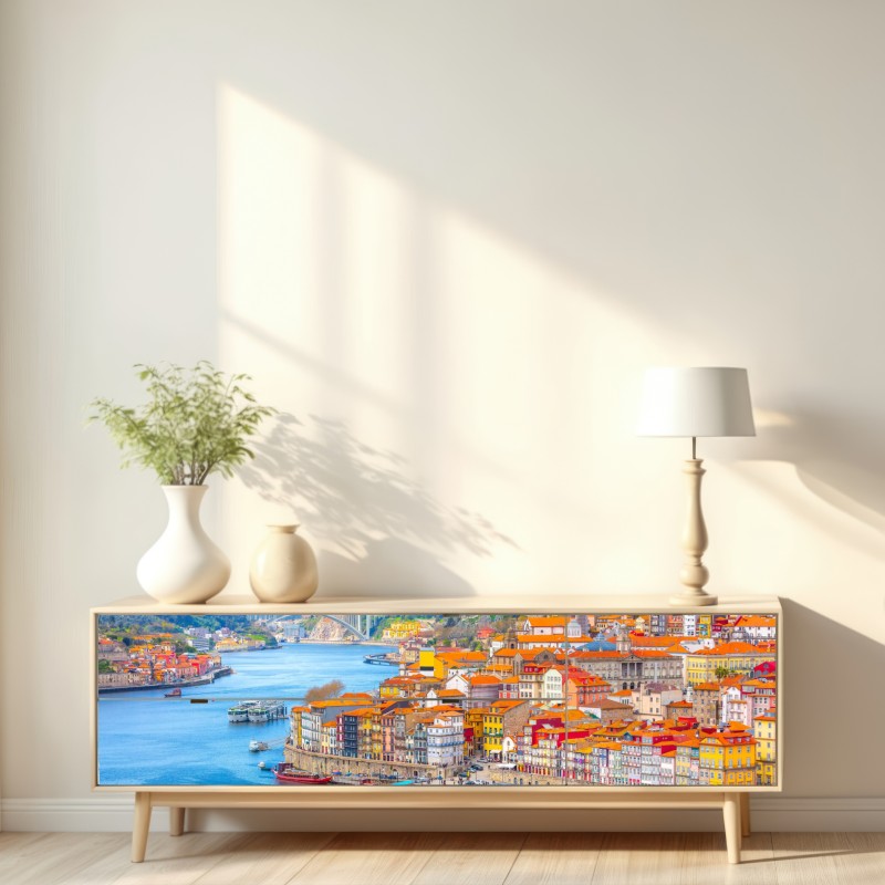 Naklejka repozycjonowalna panorama nabrzeża Porto – Wallissimo® Naklejka repozycjonowalna panorama nabrzeża Porto – Wallissimo®