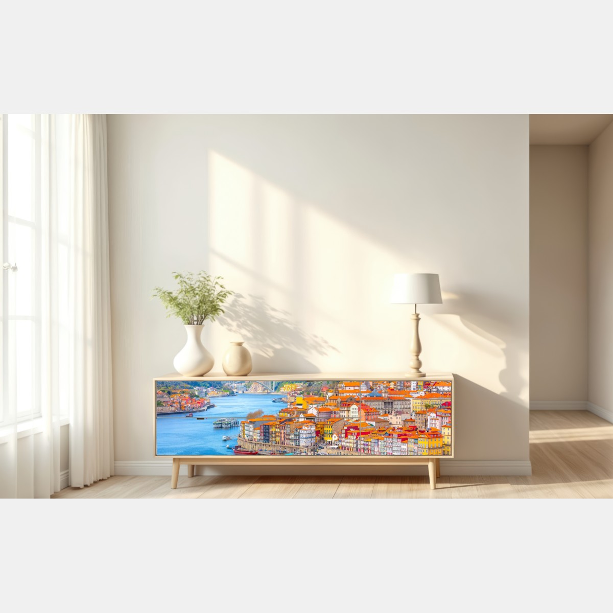 Naklejka repozycjonowalna panorama nabrzeża Porto – Wallissimo® Naklejka repozycjonowalna panorama nabrzeża Porto – Wallissimo®