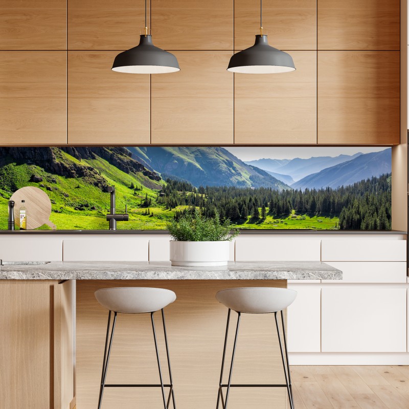 Naklejka repozycjonowalna spokojna alpejska dolina – Wallissimo® Naklejka repozycjonowalna spokojna alpejska dolina – Wallissimo®