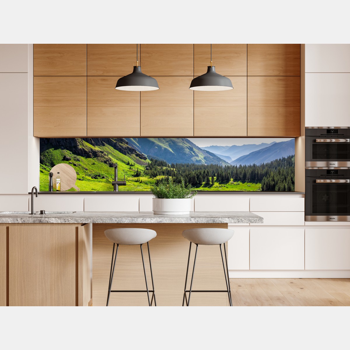 Naklejka repozycjonowalna spokojna alpejska dolina – Wallissimo® Naklejka repozycjonowalna spokojna alpejska dolina – Wallissimo®