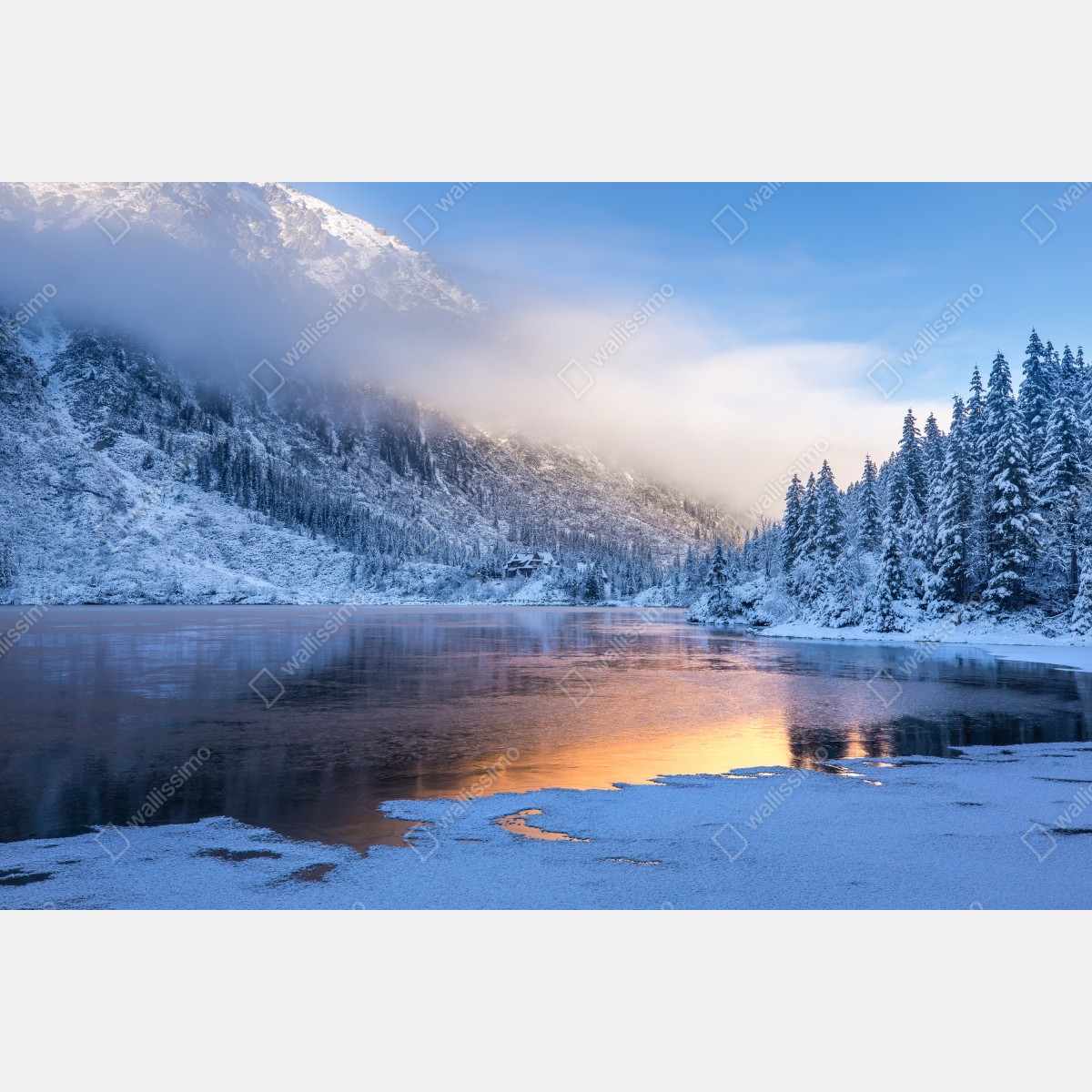 Naklejka repozycjonowalna zimowy wschód słońca w Tatrach Wysokich – Wallissimo® Naklejka repozycjonowalna zimowy wschód słońca w Tatrach Wysokich – Wallissimo®
