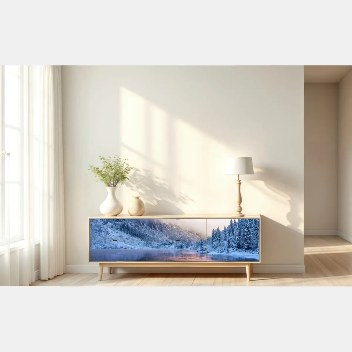 Naklejka repozycjonowalna zimowy wschód słońca w Tatrach Wysokich – Wallissimo® Naklejka repozycjonowalna zimowy wschód słońca w Tatrach Wysokich – Wallissimo®