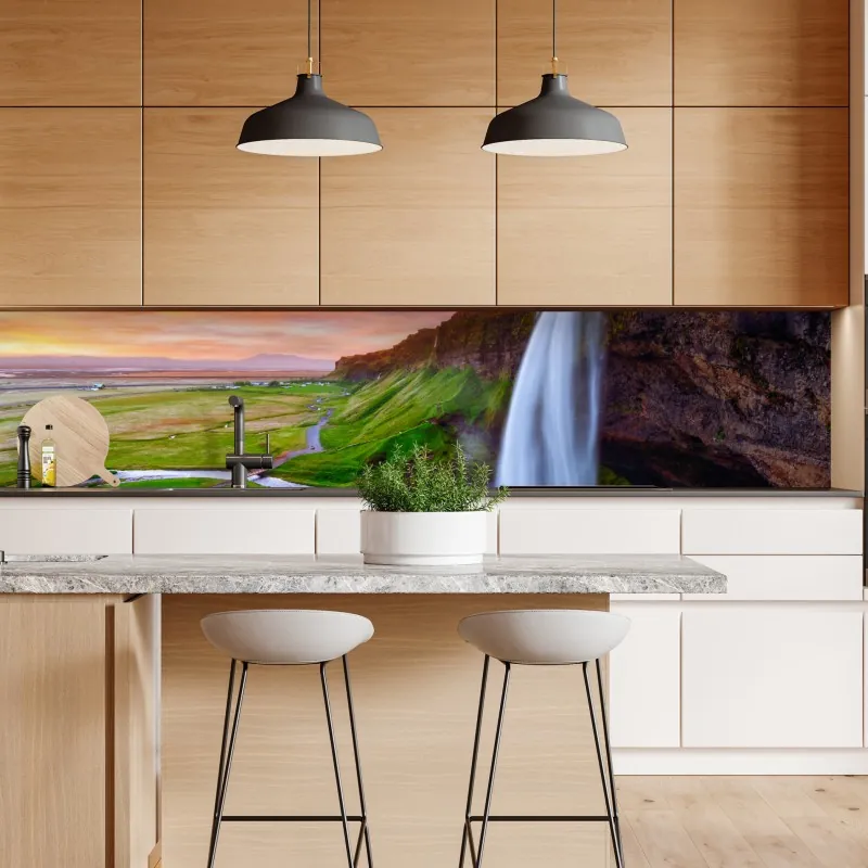 Naklejka repozycjonowalna japoński niebieski wzór seigaiha – Wallissimo®