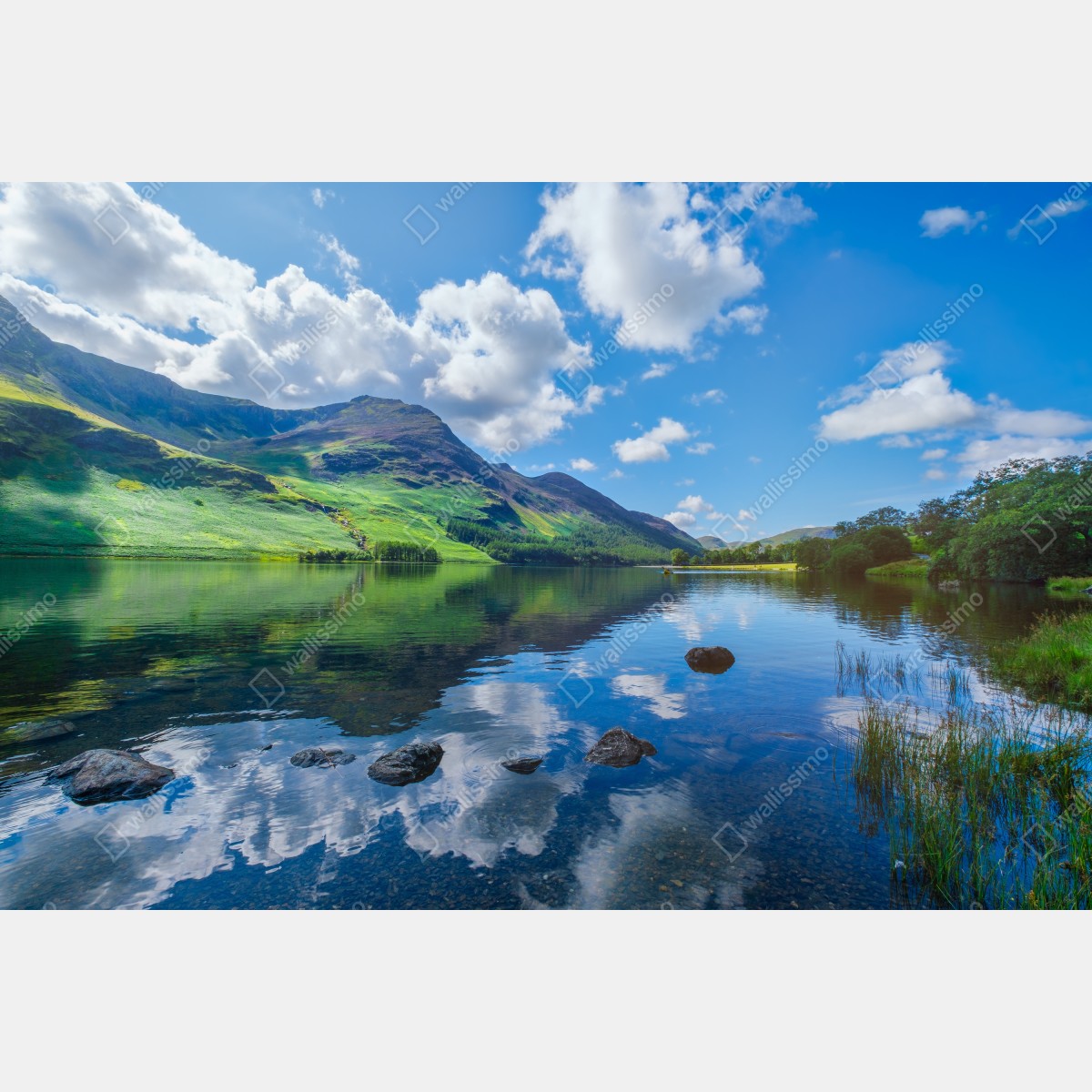 Naklejka repozycjonowalna spokojne górskie odbicia w Lake District – Wallissimo® Naklejka repozycjonowalna spokojne górskie odbicia w Lake District – Wallissimo®