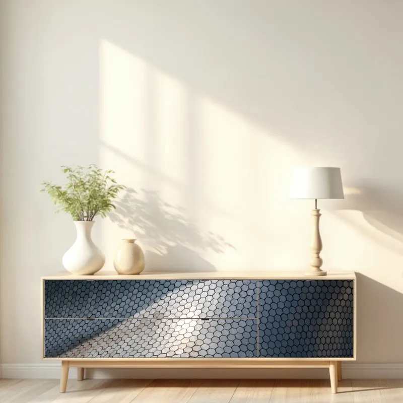 Naklejka repozycjonowalna tropikalny zachód słońca na plaży z sylwetkami palm – Wallissimo®