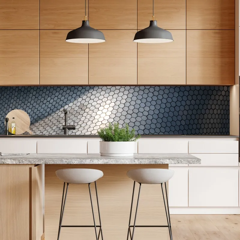 Naklejka repozycjonowalna metaliczna heksagonalna elewacja geometryczna – Wallissimo® Naklejka repozycjonowalna metaliczna heksagonalna elewacja geometryczna – Wallissimo®