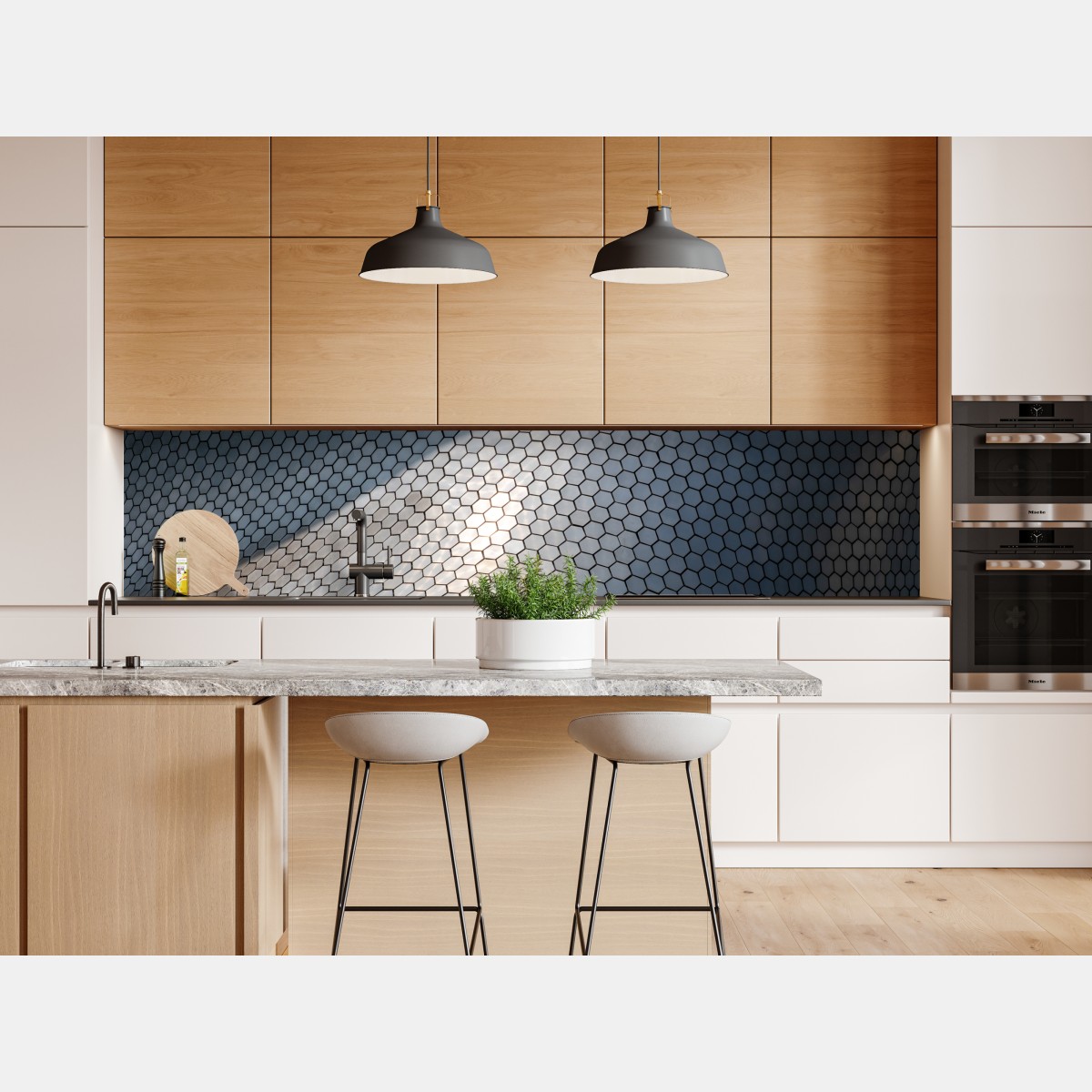 Naklejka repozycjonowalna metaliczna heksagonalna elewacja geometryczna – Wallissimo® Naklejka repozycjonowalna metaliczna heksagonalna elewacja geometryczna – Wallissimo®