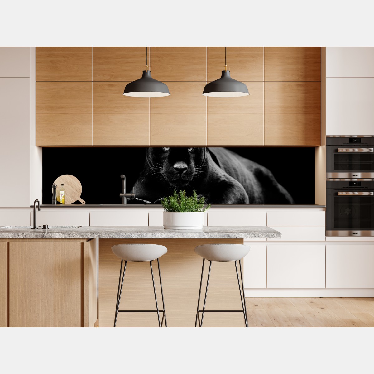 Naklejka repozycjonowalna majestatyczny portret czarnej pantery – Wallissimo® Naklejka repozycjonowalna majestatyczny portret czarnej pantery – Wallissimo®