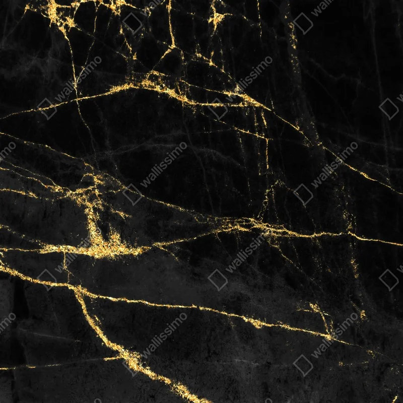 Naklejka repozycjonowalna czarny marmur ze złotymi żyłami – Wallissimo® Naklejka repozycjonowalna czarny marmur ze złotymi żyłami – Wallissimo®