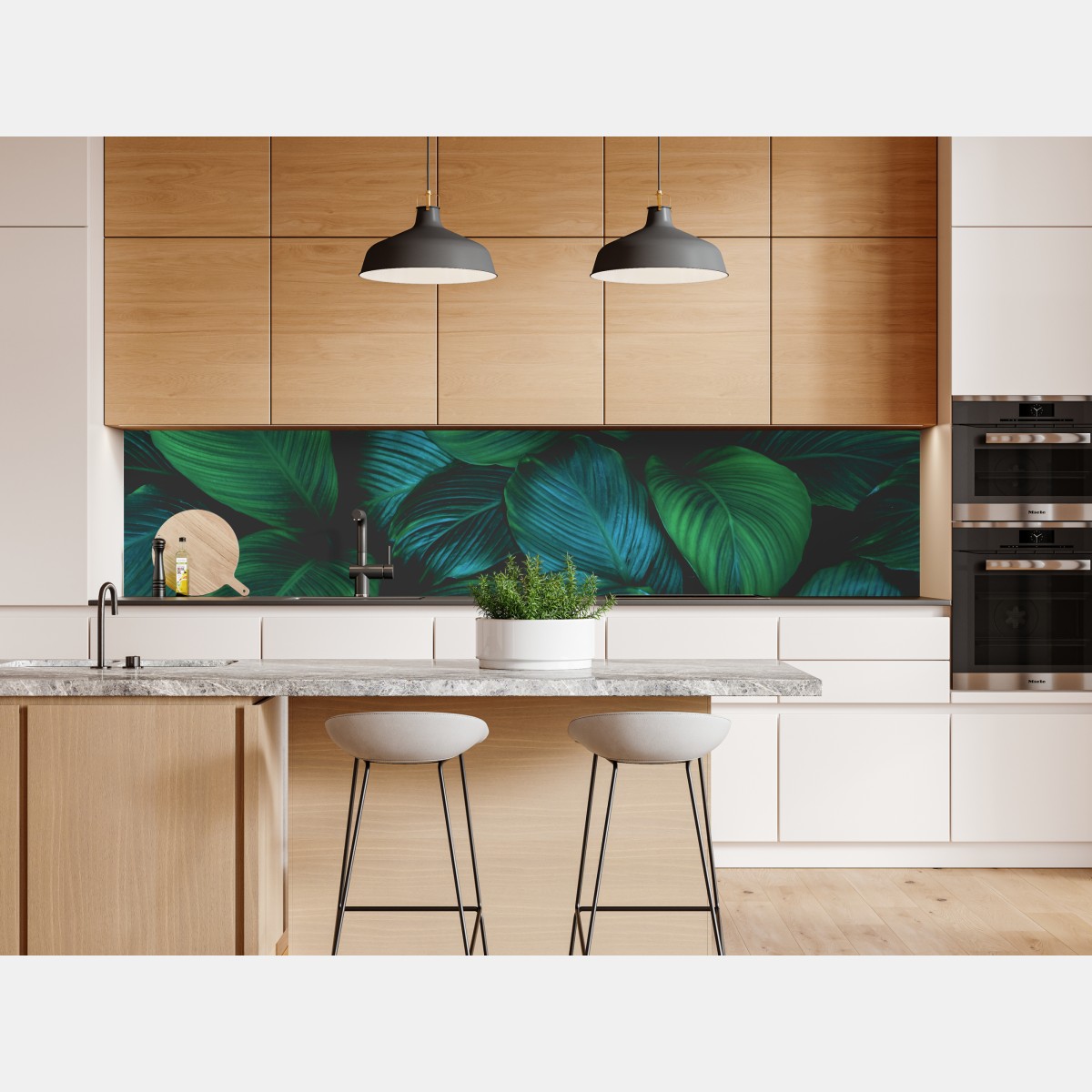 Naklejka repozycjonowalna bujne tropikalne liście – Wallissimo® Naklejka repozycjonowalna bujne tropikalne liście – Wallissimo®
