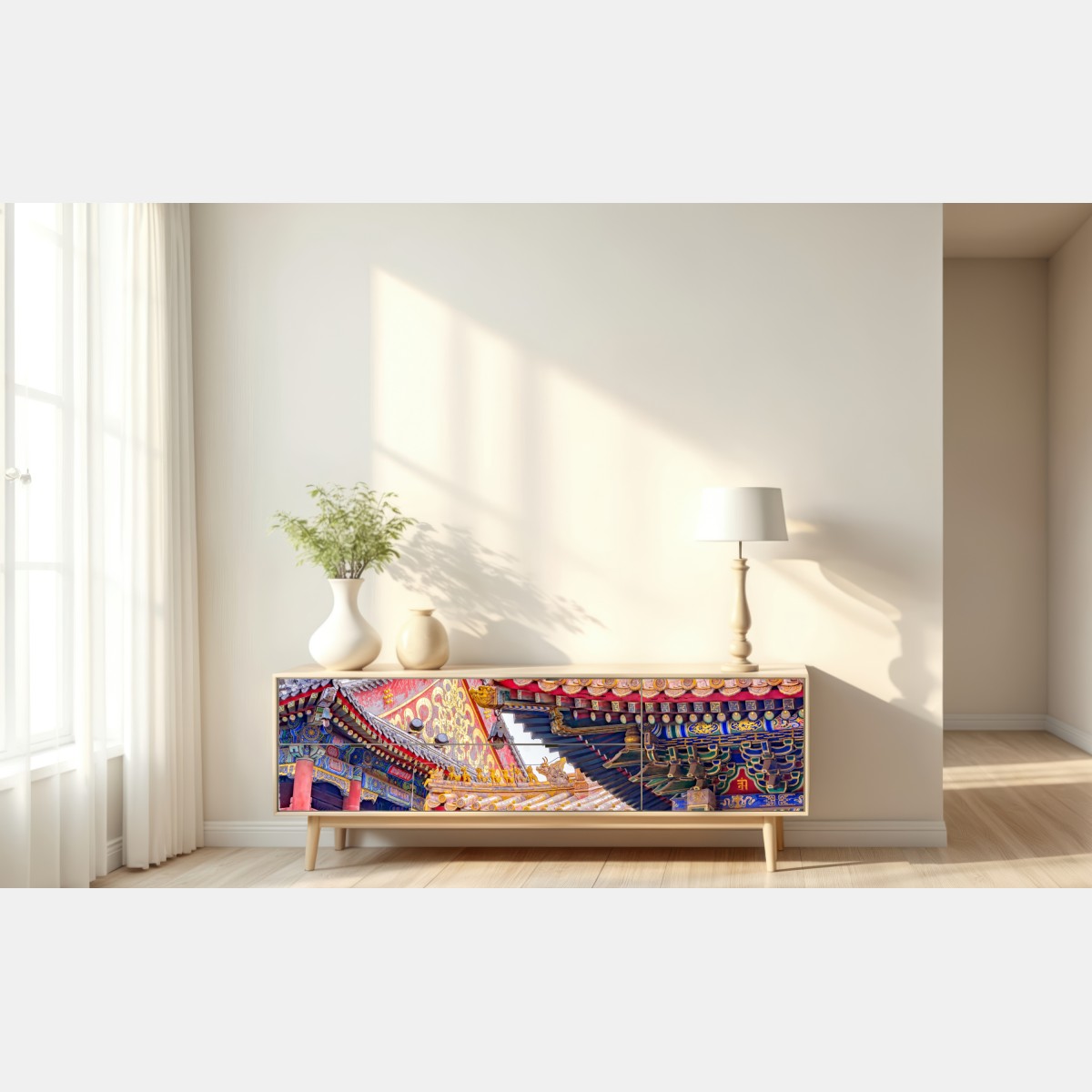 Naklejka repozycjonowalna ozdobny dach Lama Temple, Beijing – Wallissimo® Naklejka repozycjonowalna ozdobny dach Lama Temple, Beijing – Wallissimo®