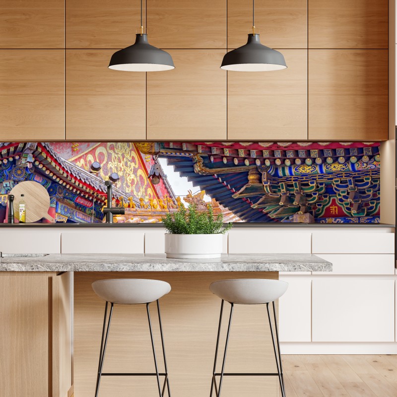 Naklejka repozycjonowalna ozdobny dach Lama Temple, Beijing – Wallissimo® Naklejka repozycjonowalna ozdobny dach Lama Temple, Beijing – Wallissimo®