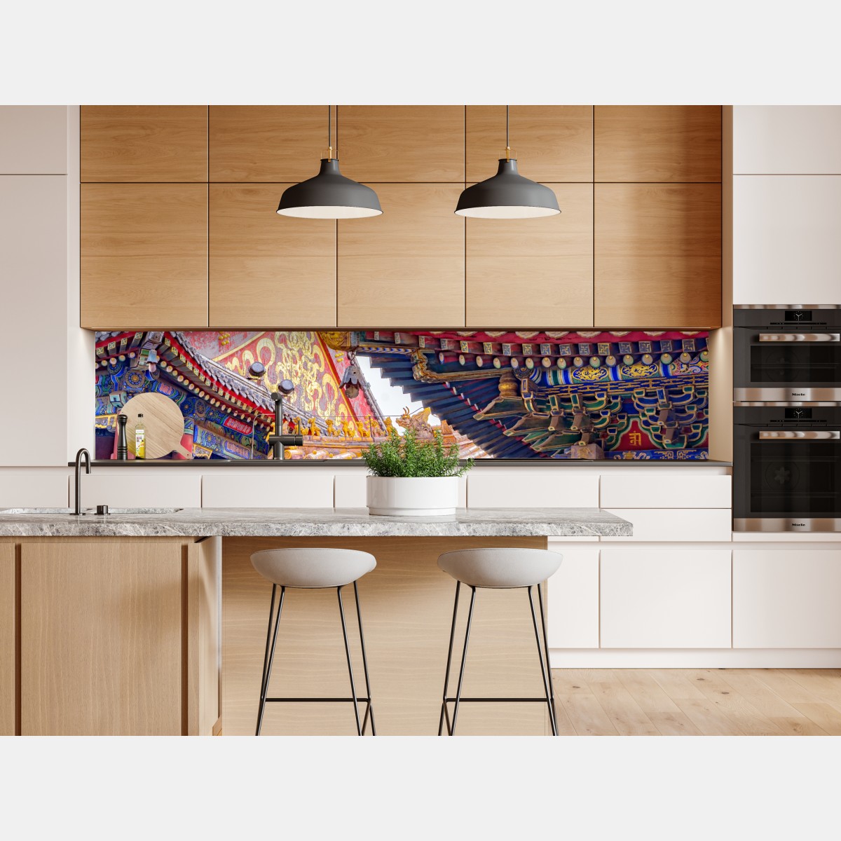 Naklejka repozycjonowalna ozdobny dach Lama Temple, Beijing – Wallissimo® Naklejka repozycjonowalna ozdobny dach Lama Temple, Beijing – Wallissimo®