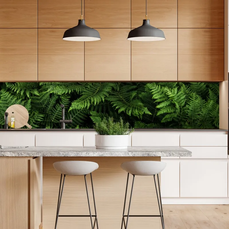 Naklejka repozycjonowalna bujna zielona paproć – Wallissimo® Naklejka repozycjonowalna bujna zielona paproć – Wallissimo®
