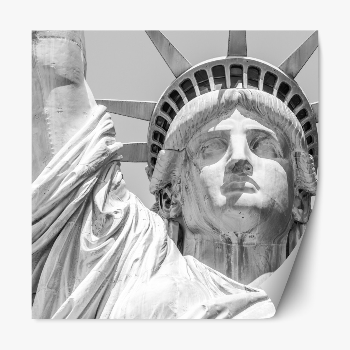 Repositionable sticker Statue of Liberty close-up portrait