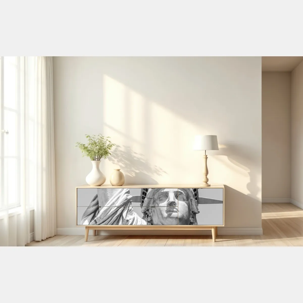 Naklejka repozycjonowalna Statua Wolności z bliska – Wallissimo® Naklejka repozycjonowalna Statua Wolności z bliska – Wallissimo®