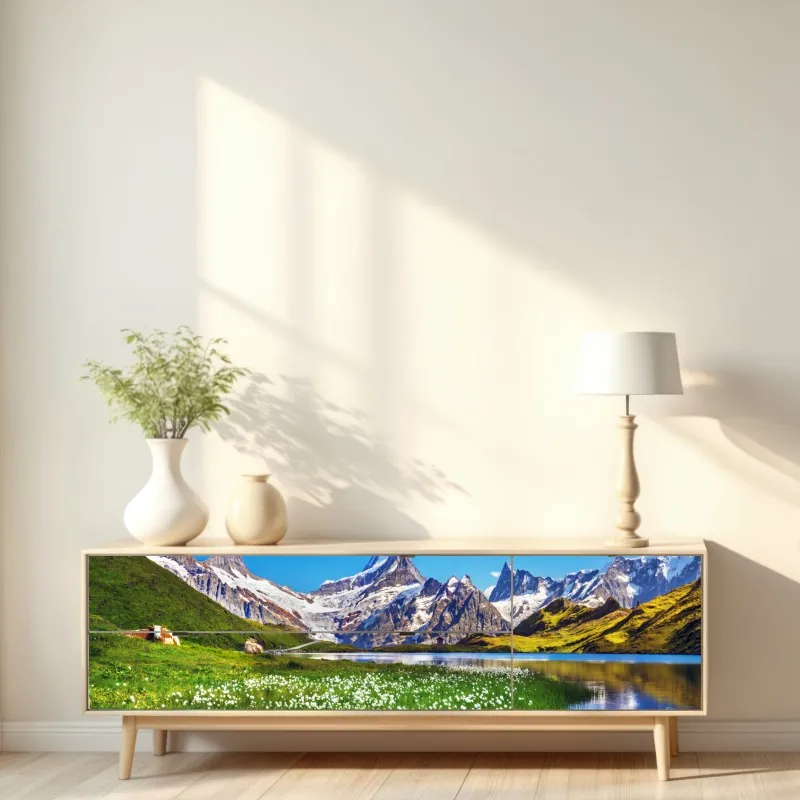 Naklejka repozycjonowalna postarzony tynk na ścianie w odcieniach szarości – Wallissimo®