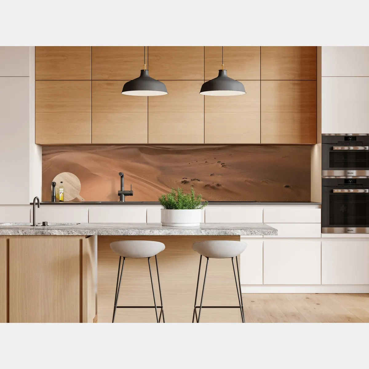 Naklejka repozycjonowalna zachód słońca nad pustynią ZEA – Wallissimo® Naklejka repozycjonowalna zachód słońca nad pustynią ZEA – Wallissimo®