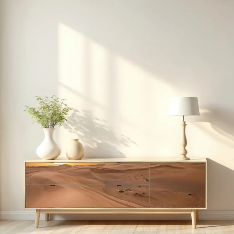 Naklejka repozycjonowalna zachód słońca nad pustynią ZEA – Wallissimo® Naklejka repozycjonowalna zachód słońca nad pustynią ZEA – Wallissimo®