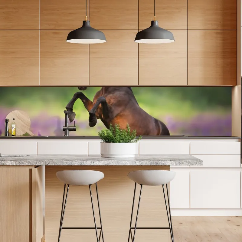 Naklejka repozycjonowalna żółte pole rzepaku pod błękitnym niebem – Wallissimo®