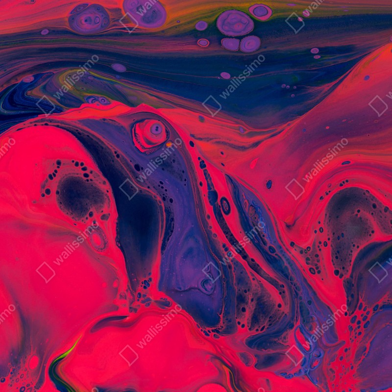 Naklejka repozycjonowalna żywa różowa abstrakcja płynna – Wallissimo® Naklejka repozycjonowalna żywa różowa abstrakcja płynna – Wallissimo®