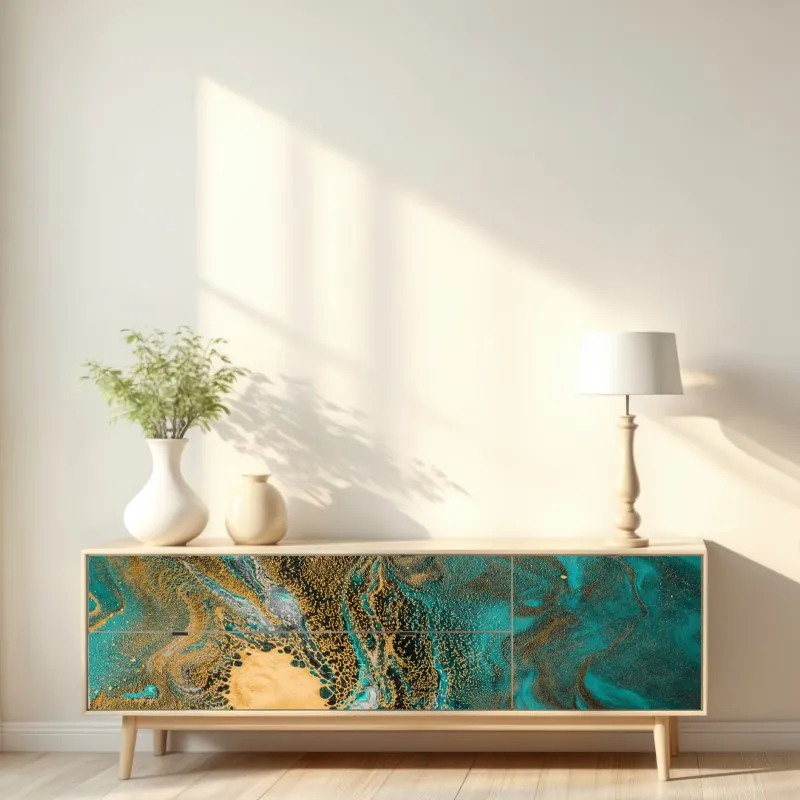 Naklejka repozycjonowalna mglisty las w odcieniach szarości – Wallissimo®