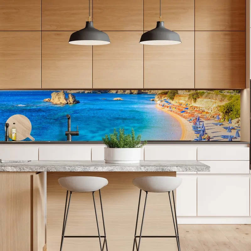 Naklejka repozycjonowalna niebieski kwiatowy wzór toile – Wallissimo®