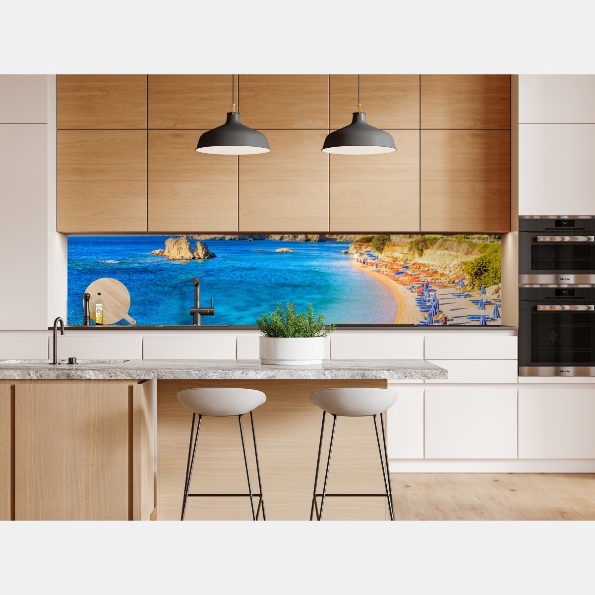 Naklejka repozycjonowalna plaża Ammopi, Karpathos błękitna zatoka – Wallissimo® Naklejka repozycjonowalna plaża Ammopi, Karpathos błękitna zatoka – Wallissimo®