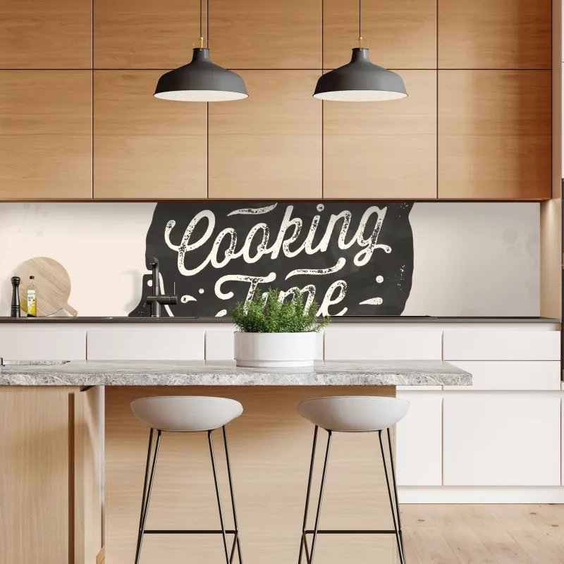 Naklejka repozycjonowalna cooking time retro dekoracja kuchenna – Wallissimo® Naklejka repozycjonowalna cooking time retro dekoracja kuchenna – Wallissimo®