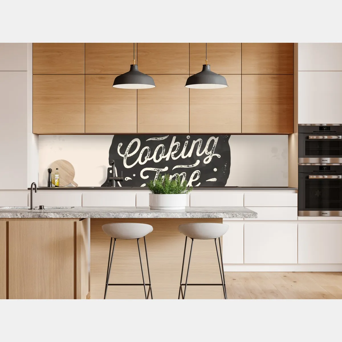 Naklejka repozycjonowalna cooking time retro dekoracja kuchenna – Wallissimo® Naklejka repozycjonowalna cooking time retro dekoracja kuchenna – Wallissimo®
