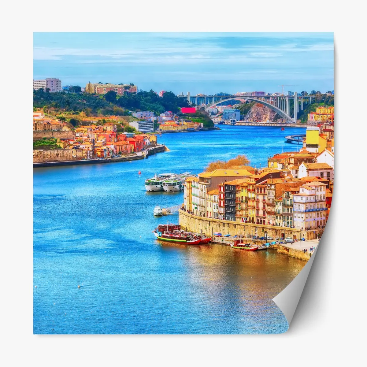 Naklejka repozycjonowalna Porto nabrzeżna panorama – Wallissimo® Naklejka repozycjonowalna Porto nabrzeżna panorama – Wallissimo®